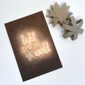 Weihnachtskarte 'light of the world' - Erde