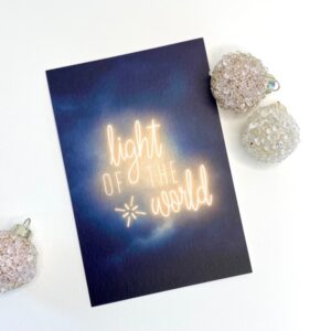 Weihnachtskarte 'light of the world' - Himmel